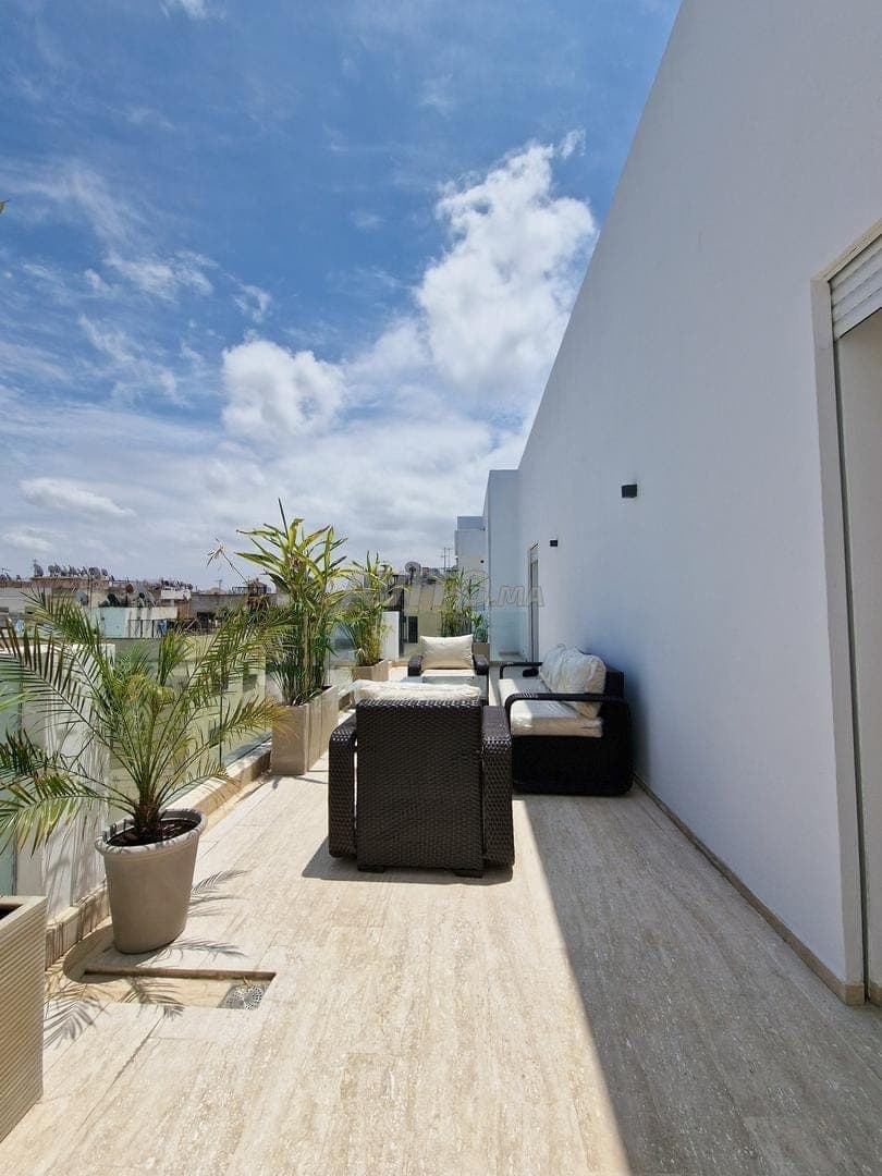 Studio avec belle terrasse en plein centre