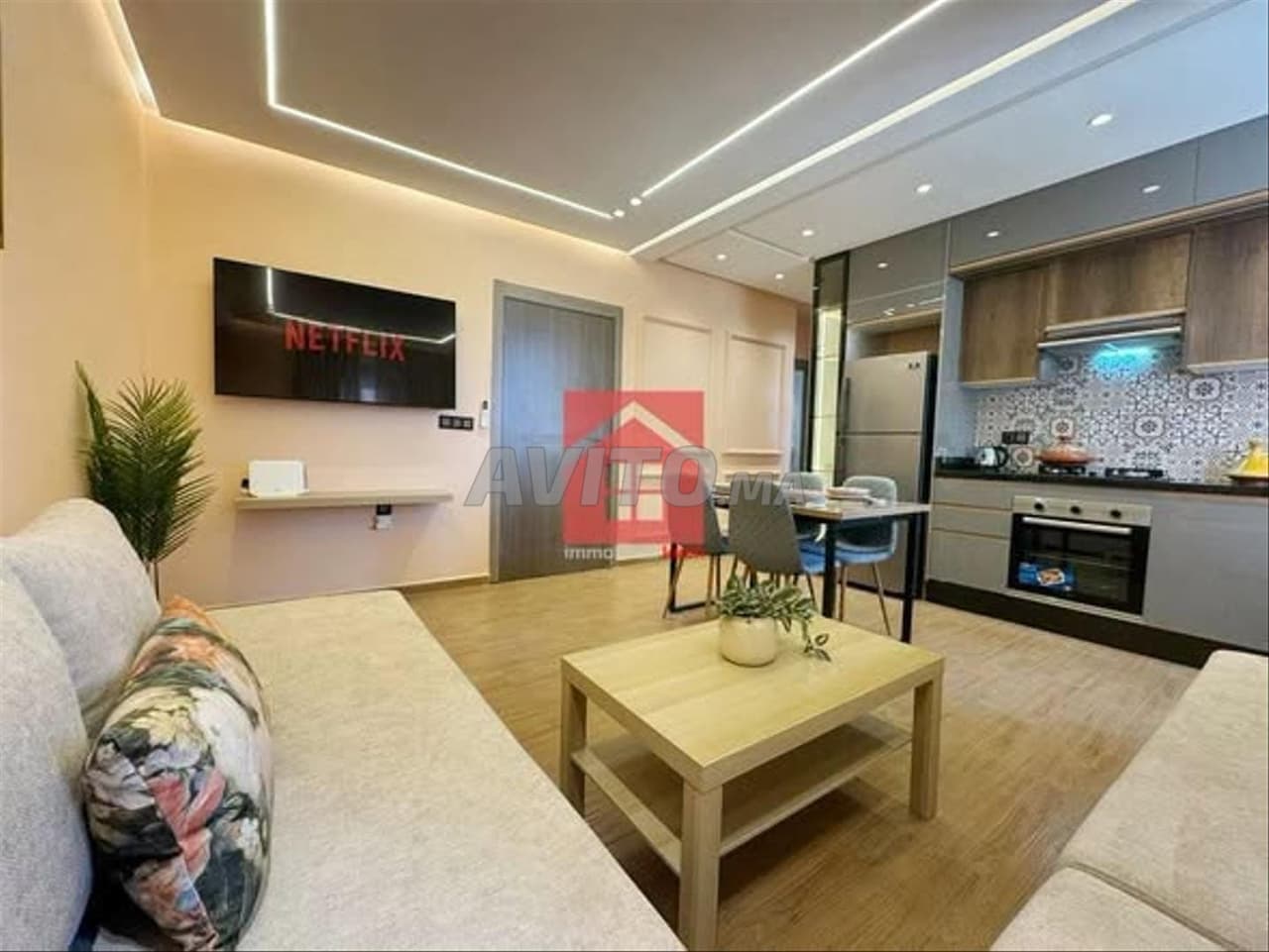 Appartement meublé élégant avec balcon😍 près de Marjane