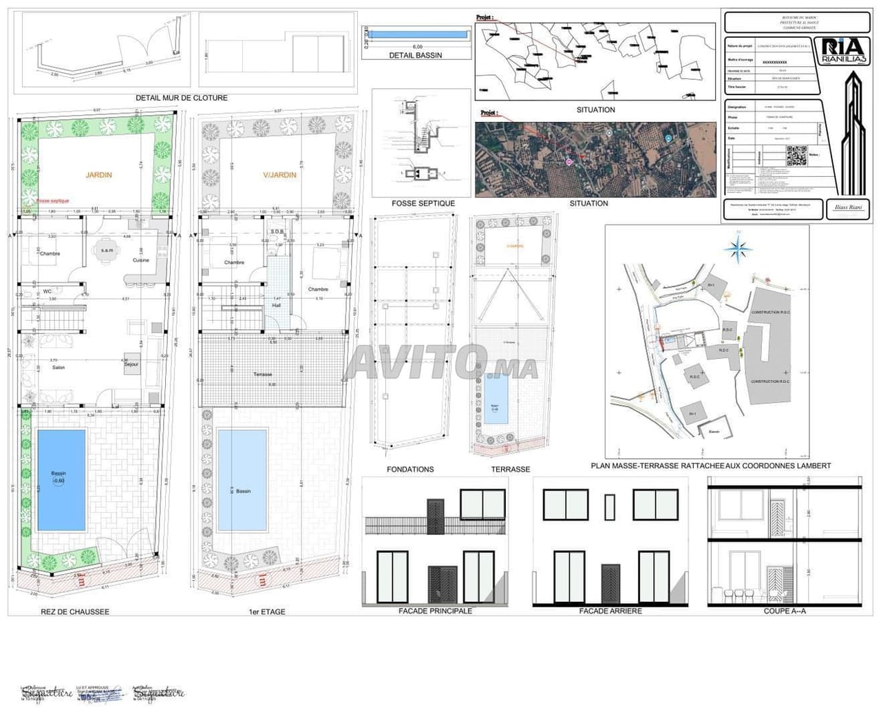 TERRAIN titré de 227 m² AVEC AUTORISATION DE CONSTRUIRE
