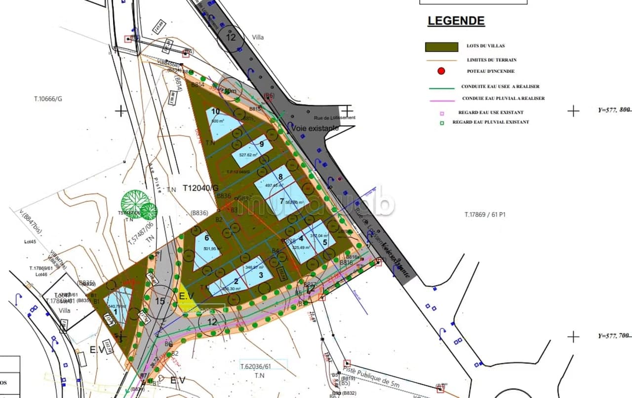 Sale of villa plots at Nouinouich with direct sea view