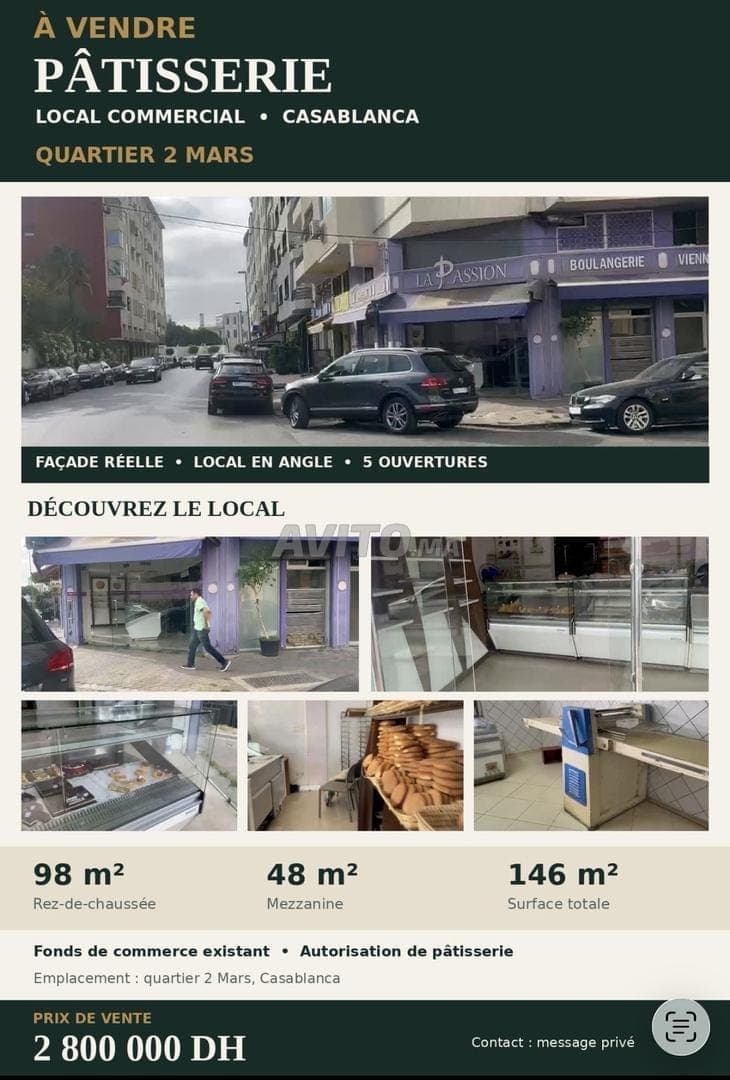 FOR SALE PASTRY SHOP WITH LICENCE (2 MARS)