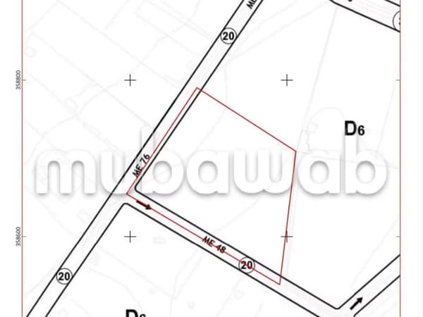 Terrain D6 à vendre à El Menzeh