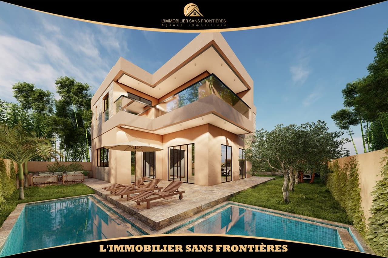 Villa semi-finie à vendre – Piscine privée – Route d’Ouarzazate km 10, Marrakech