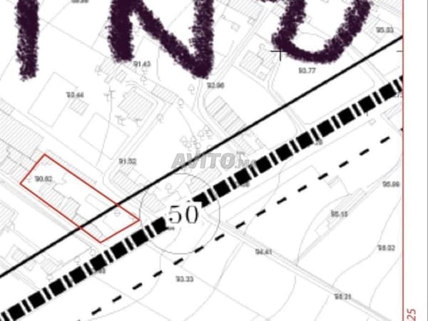 Terrain industriel sur voie double de 50m