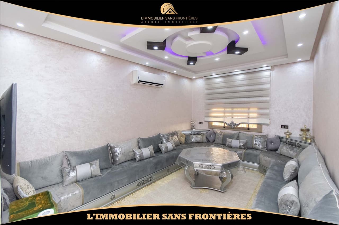 Appartement meublé de 75 m² à Massira 1 – 2 chambres, balcon, ascenseur et parking…