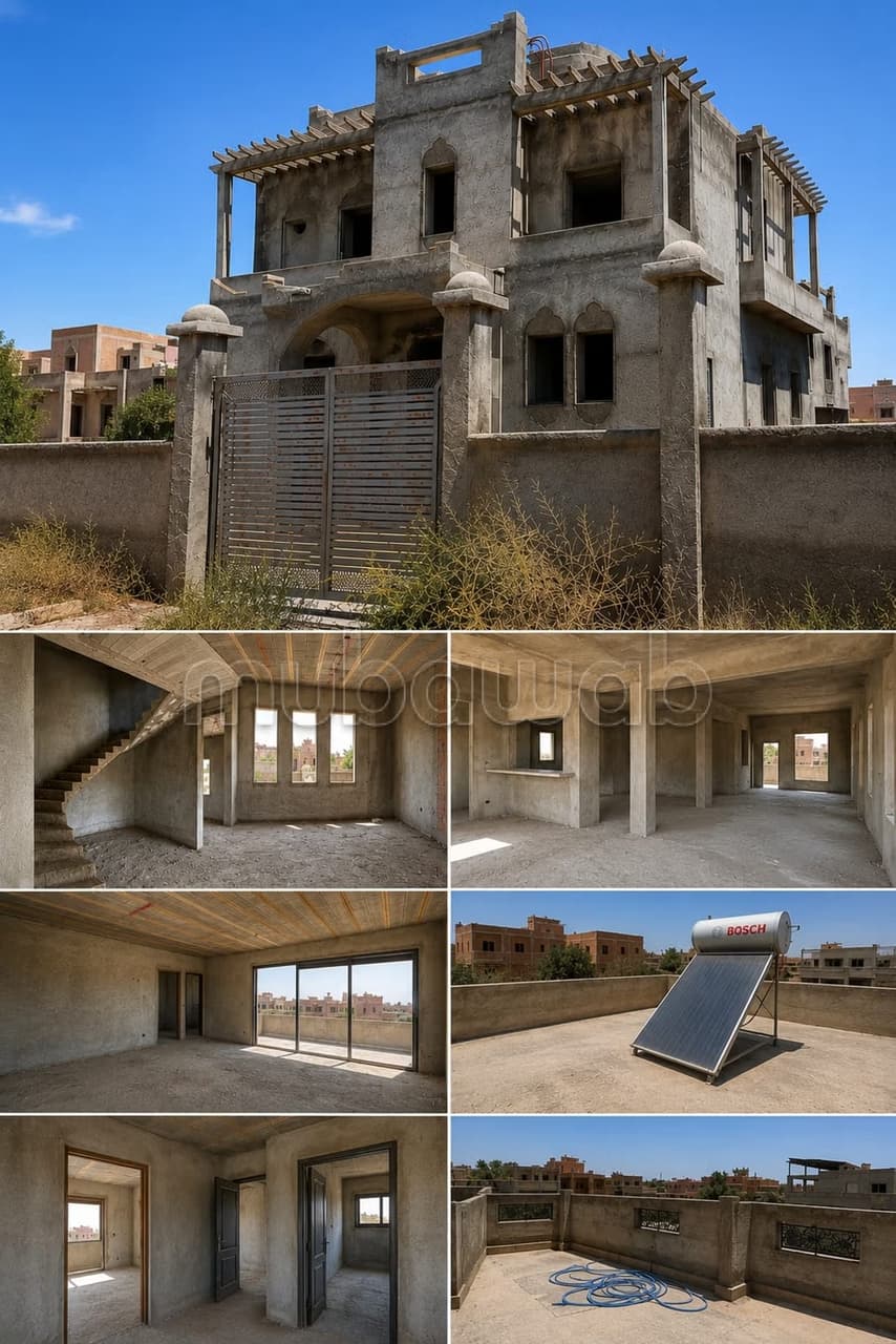 Villa semi finie 450 m² en résidence fermée – Route de Casablanca – Marrakech
