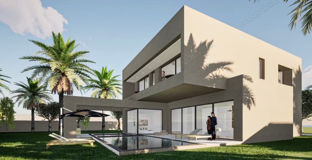 Villa 326 m2 , Piscine, R1, Terrain : 1089 m2