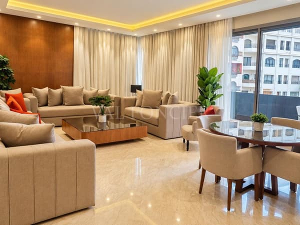 Location Appartement meublé 150m2 3chambres avec terrasse Racine, Casablanca