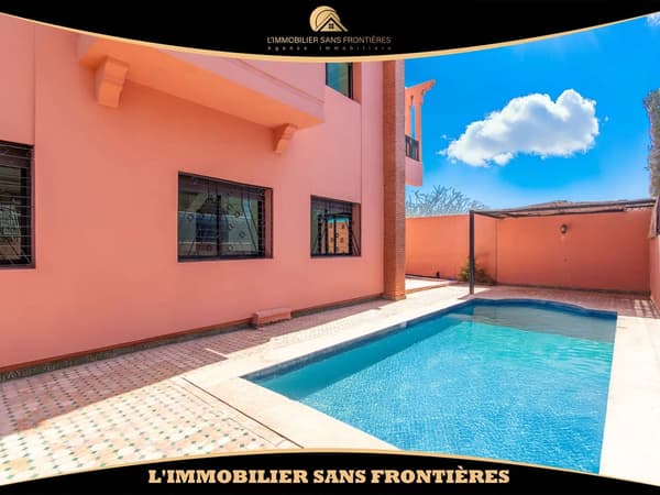 Villa vide à Targa, piscine privée + résidence sécurisée, Marrakech : à vendre