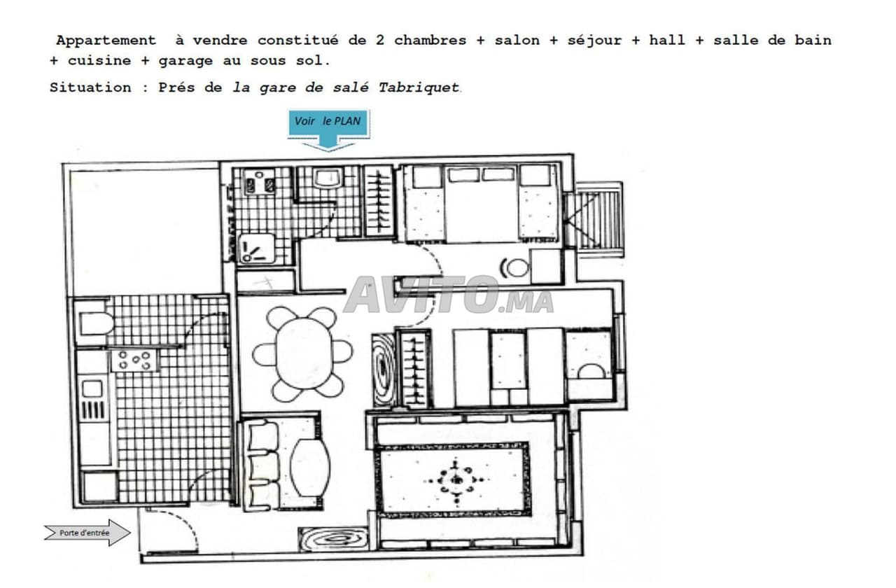 Appartement à vendre 84 m² à Salé