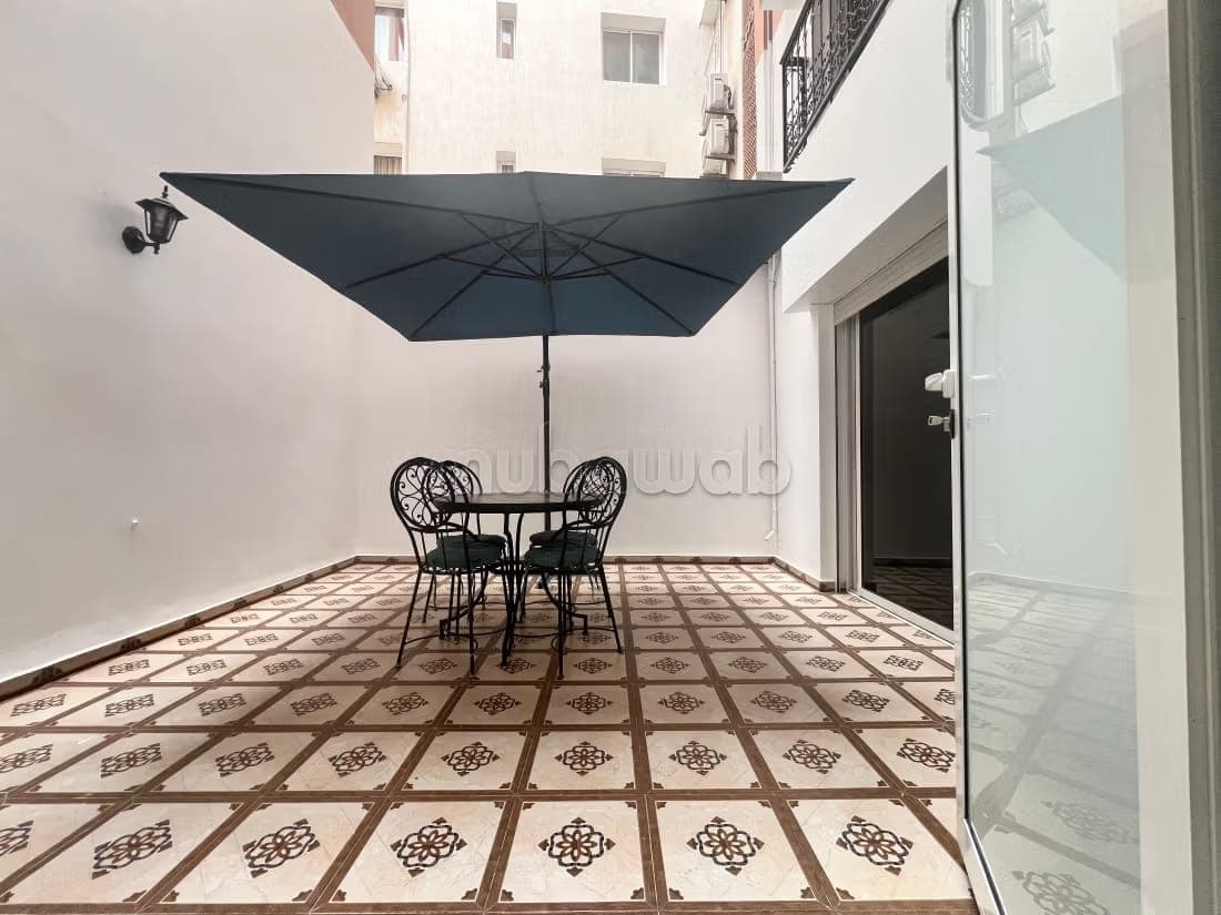 Appartement te huur in Guéliz. Oppervlakte van 125 m². Volledig gemeubileerd