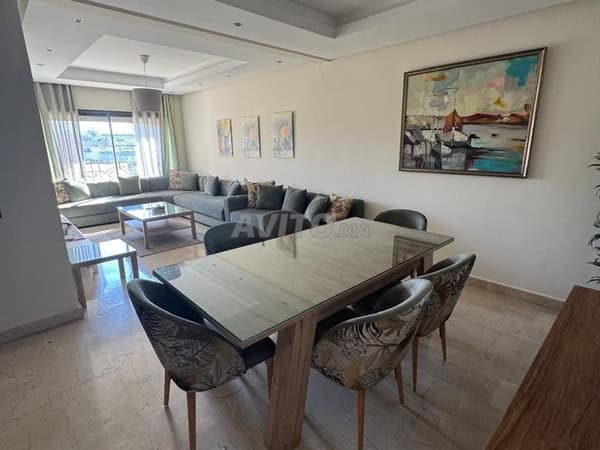 Appartement meublé de 130 m² à louer – Route d’El Jadida