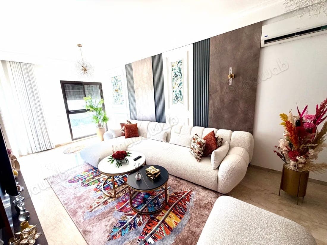 Appartement en location à Casablanca Finance City. Surface de 120 m². Meublé