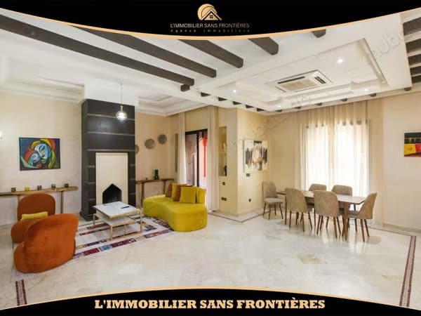 Villa meublée Route de Fès – terrain de 300 m², 3 chambres, jardin privé et piscine…