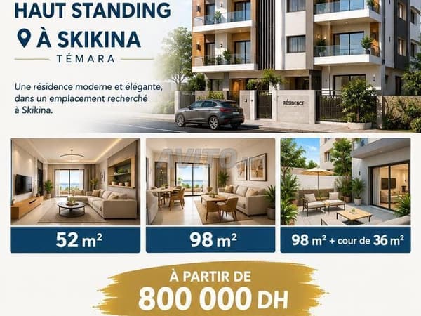 New apartment for sale 98 m² in Temara