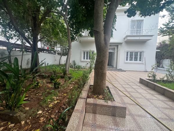 Superbe villa à louer en Hassan Centre Ville. Surface de 400 m². Porte blindée et parabole