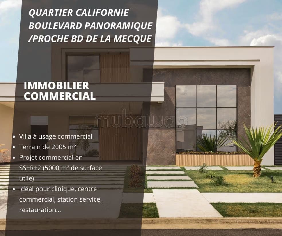 VILLA commerciale à vendre au quartier CALIFORNIE