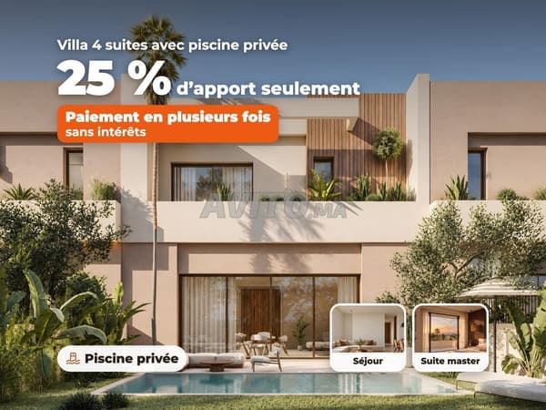 Villa 4 suites, piscine privée, route de l'Ourika
