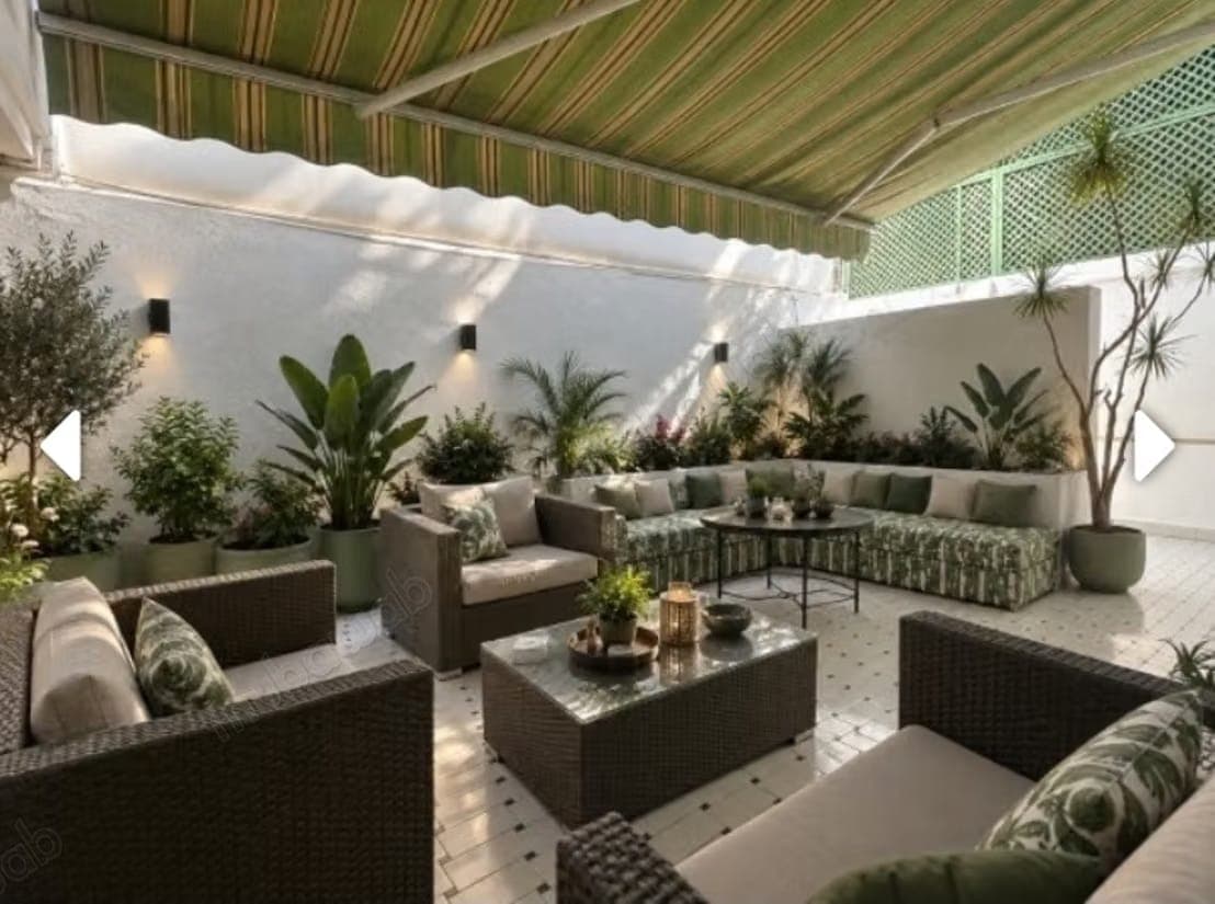 Terrace apartment for rent in the Triangle d'Or