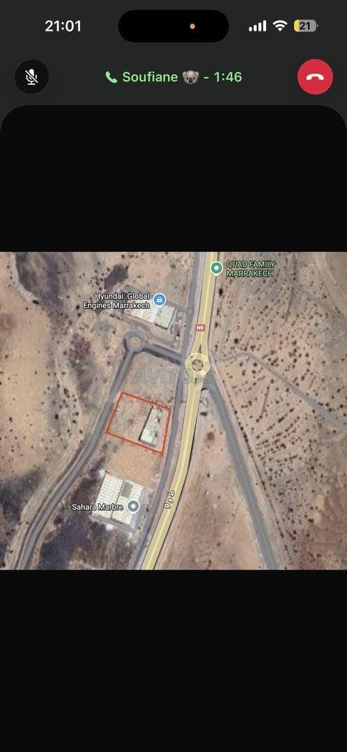 Terrain à vendre 10 000 m² – Route de Casablanca