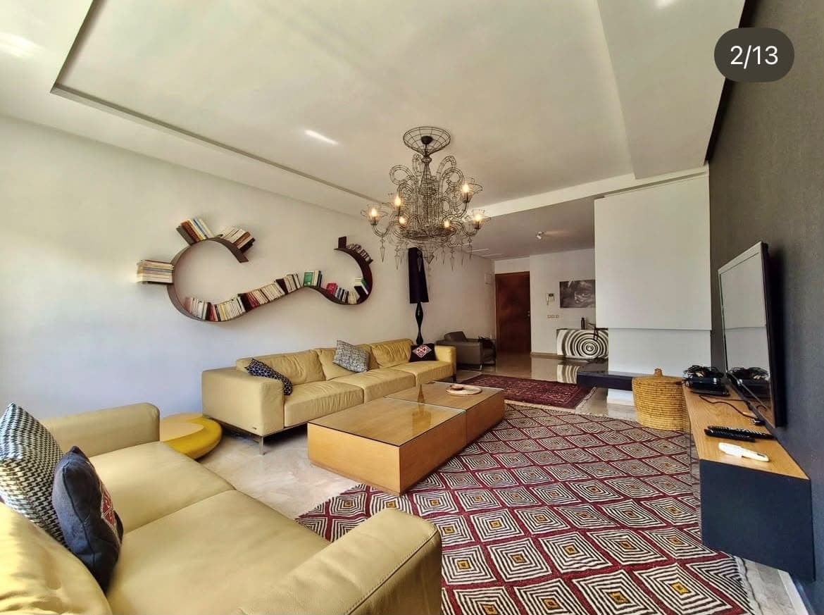 AIN DIAB – QUARTIER LITTORAL | BEL APPARTEMENT MEUBLÉ À LOUER 3CH