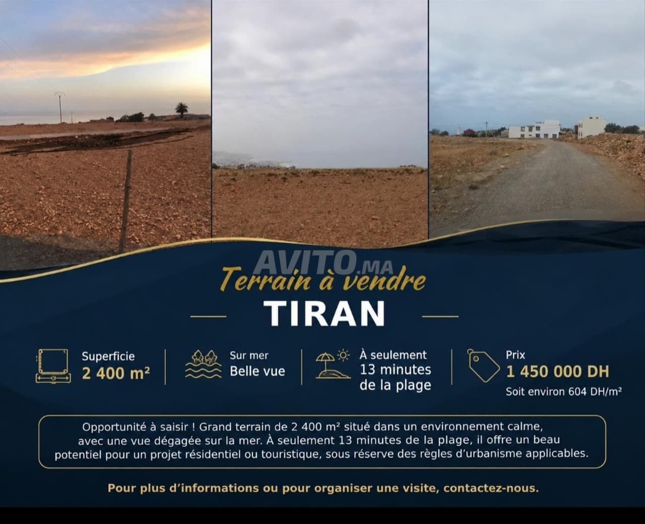 Tiran à vendre à Taghazout Ait Boaaoud