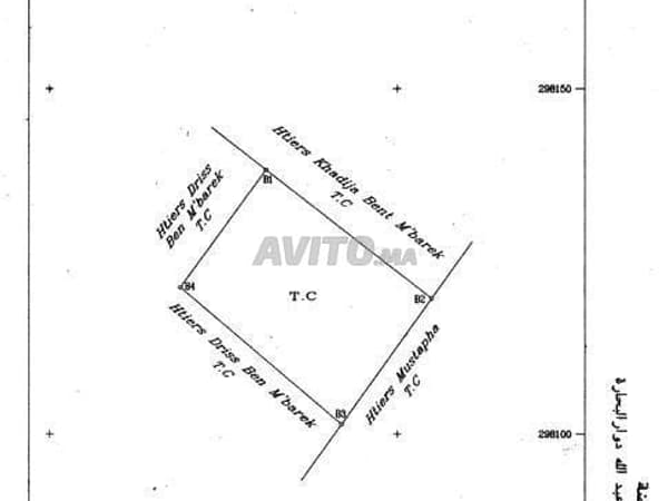 Terrein van 659m² te koop, ingang Sidi Bouzid - El Jadida