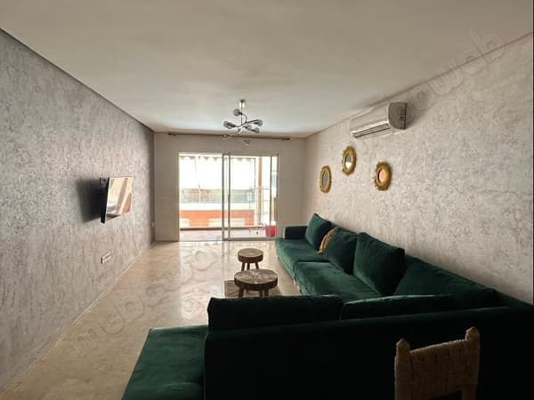 Louez cet appartement à Guéliz. Surface totale 76 m². Meublé