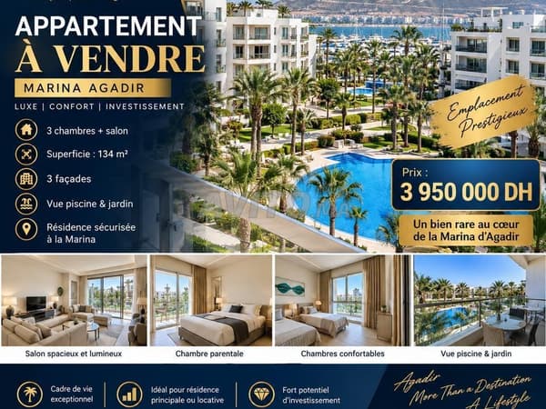 Appartement à vendre 120 m² à Agadir