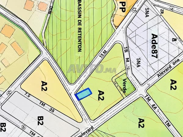 TERRAIN DE 307 m² EN ZONE VILLA Tanger