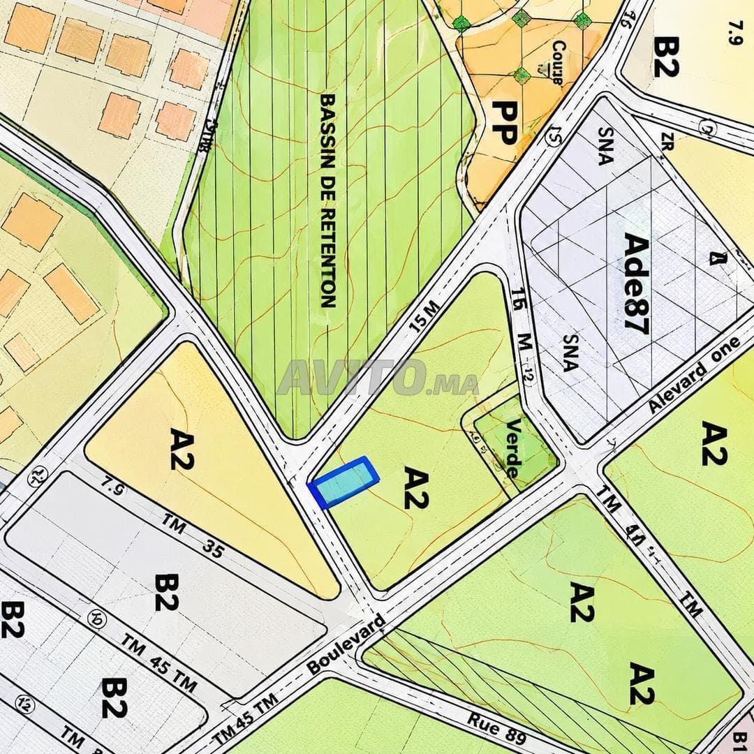 TERRAIN DE 307 m² EN ZONE VILLA Tanger