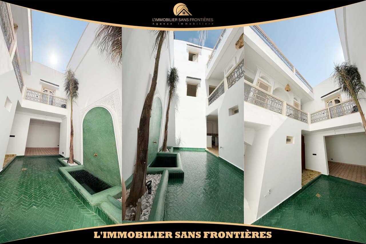 Riad vide titré à vendre à Bab Dokala, Marrakech – 3 suites – grande terrasse aménagée
