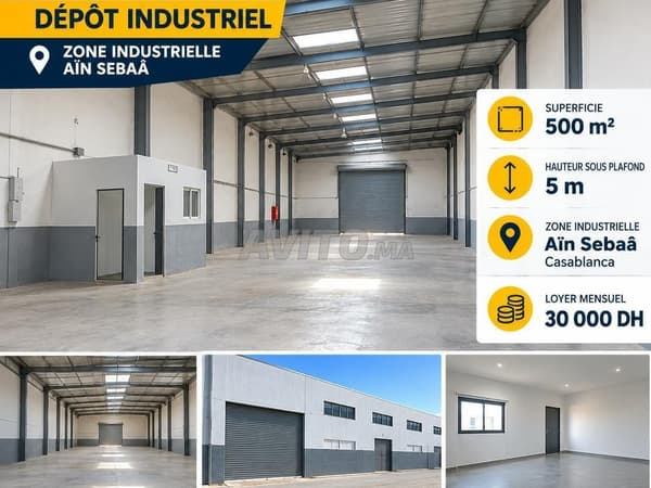ZU VERMIETEN – INDUSTRIELLES LAGERHAUS IN AÏN SEBAÂ