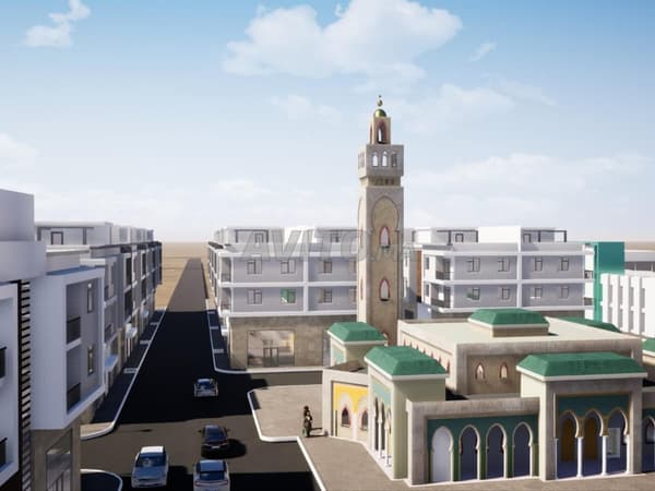 Terrain résidentiel lotissement équipé et titré en bord de mer ville de Sidi Ifni