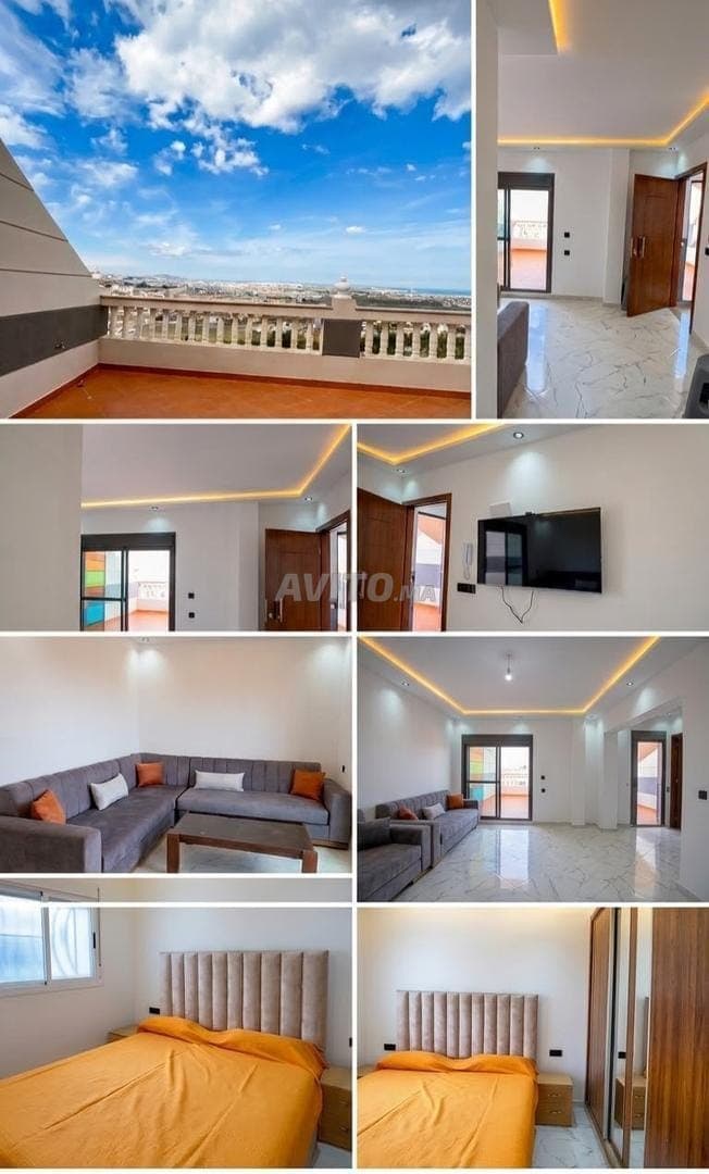 Appartement avec vue panoramique entièrement meublé à louer mensuellement