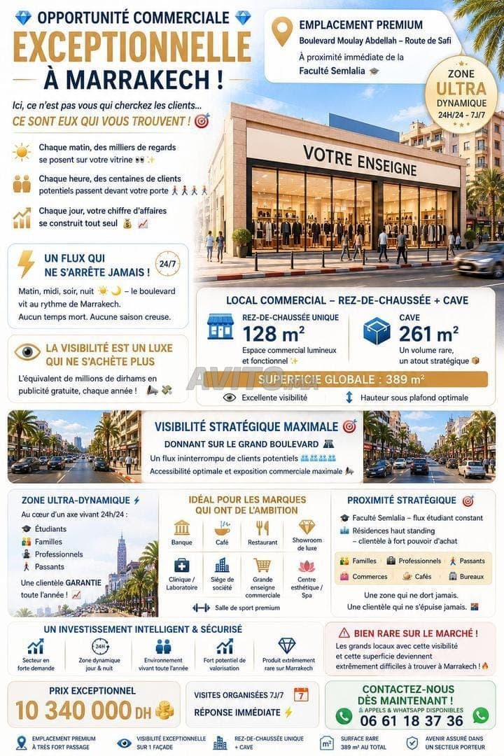 Local comercial RDC 128 y sótano 261 cerca de Semlalia