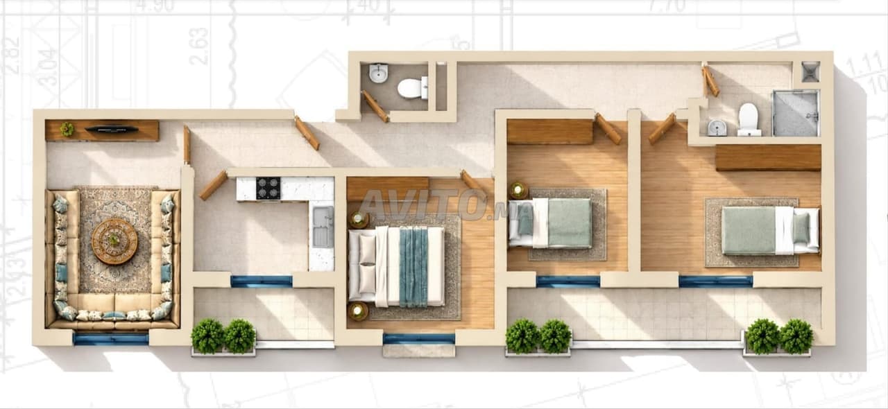 Appartement à vendre 85 m² à Agadir