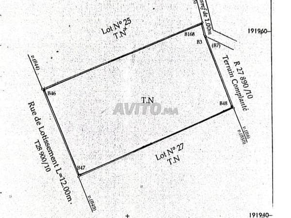 Terreno para villa, barrio Ourribaa, Beni Mellal