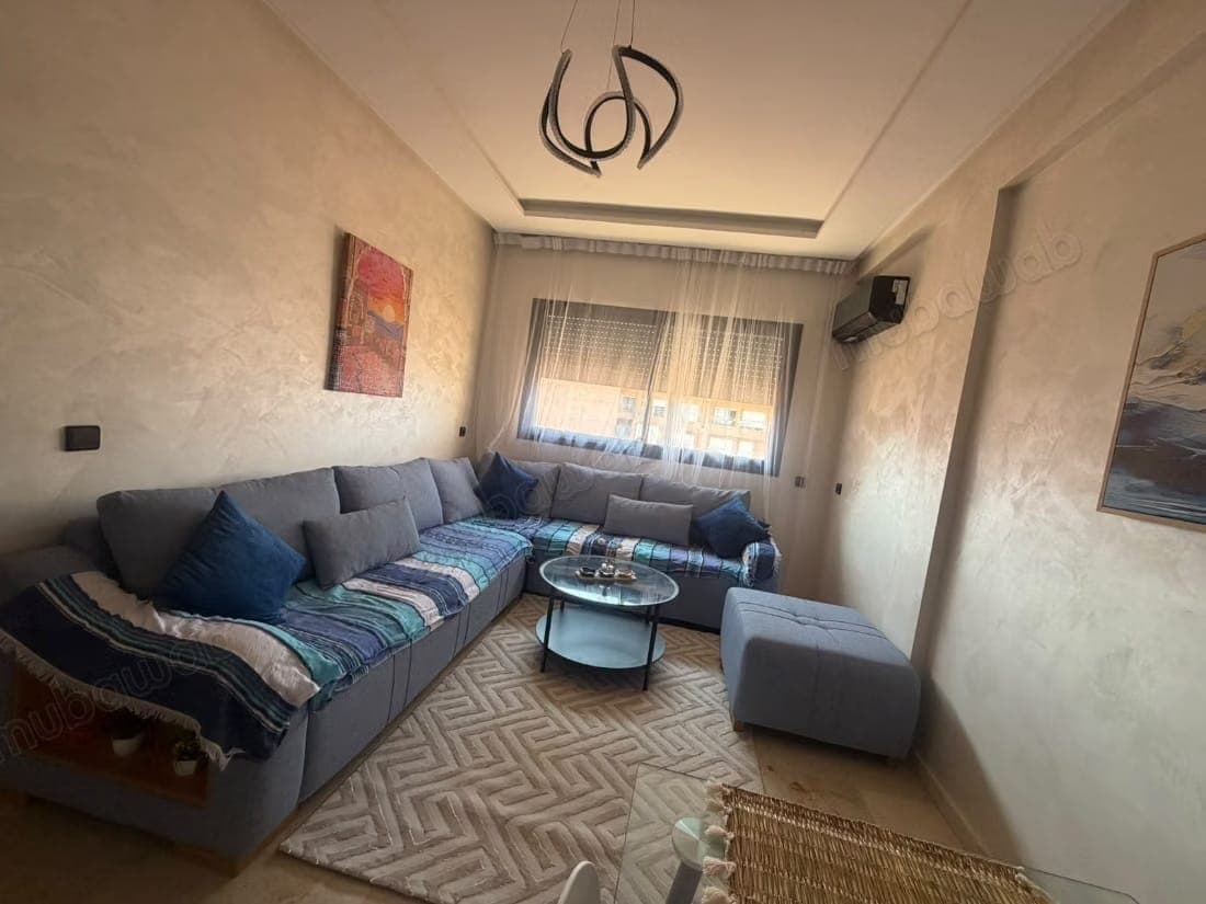 Appartement met twee slaapkamers, gemeubileerd, in Gueliz