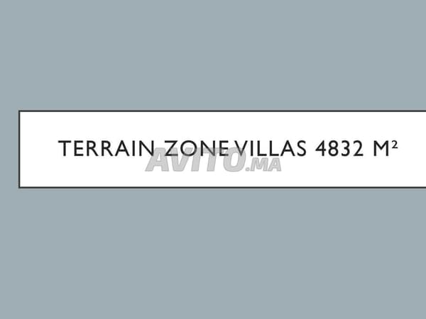 Terrain Zone Villas à vendre 4832 m²