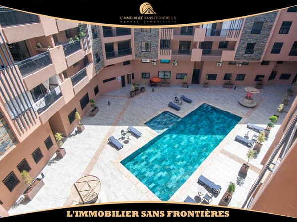 Leere Wohnung zur Miete in Guéliz, Marrakech, Terrasse und Pool, 71 m²