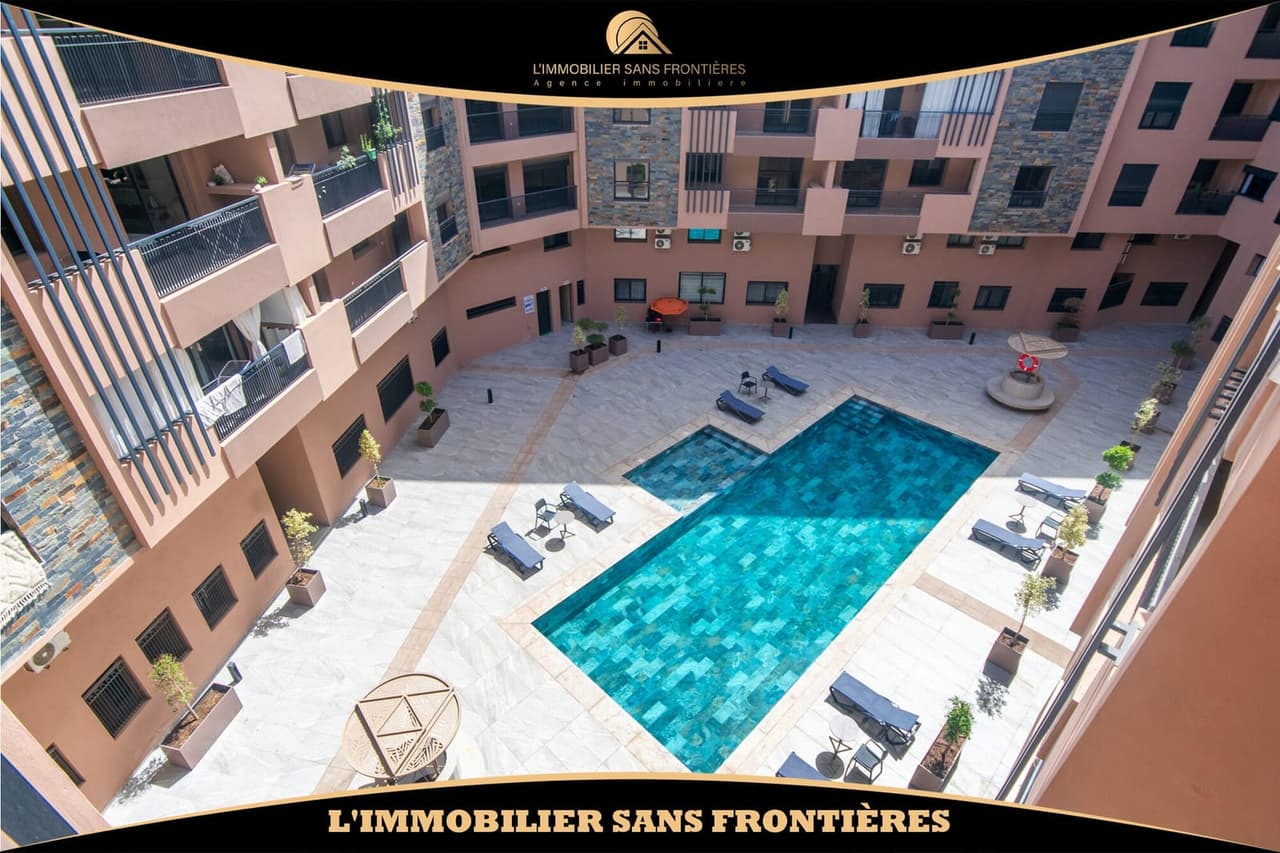 Leere Wohnung zur Miete in Guéliz, Marrakech, Terrasse und Pool, 71 m²