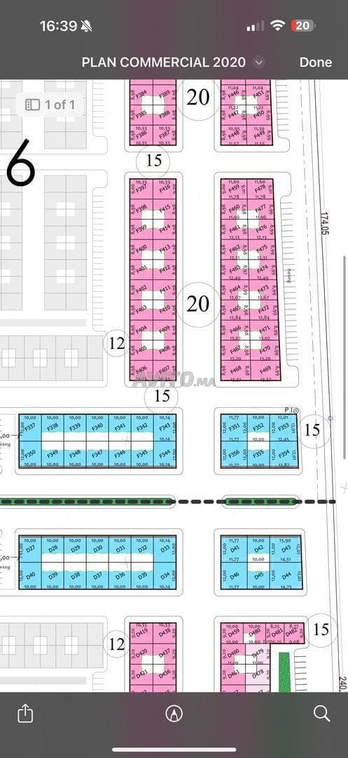 Terrain à vendre deux façades. F351 | Ain Aouda