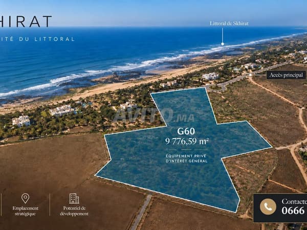Terreno de 9 776 m² en venta – Skhirat