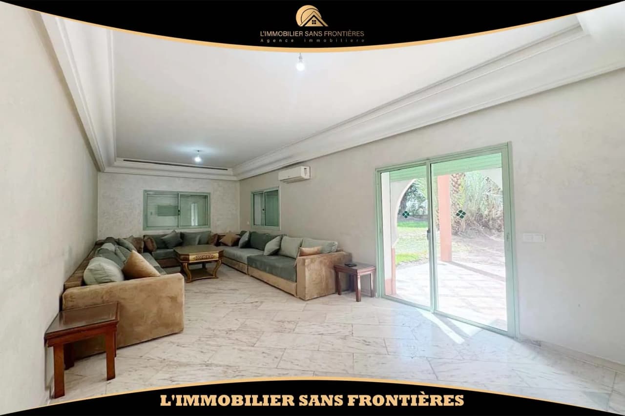 Apartamento amueblado de 112 m² en planta baja con jardín en la Palmeraie – 2 dormitorios, terraza…