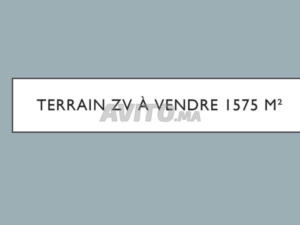 Terrain Zone Villa à vendre 1575 m²