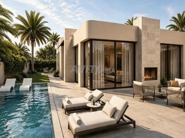 Villa de Plain Pied Vue Atlas, 3 Suites, Piscine