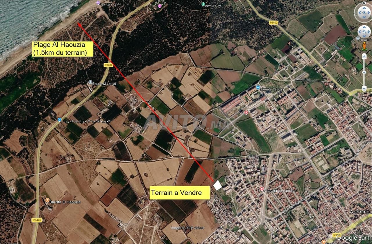 Terrain pour Projet immobilier R2 à Azemmour